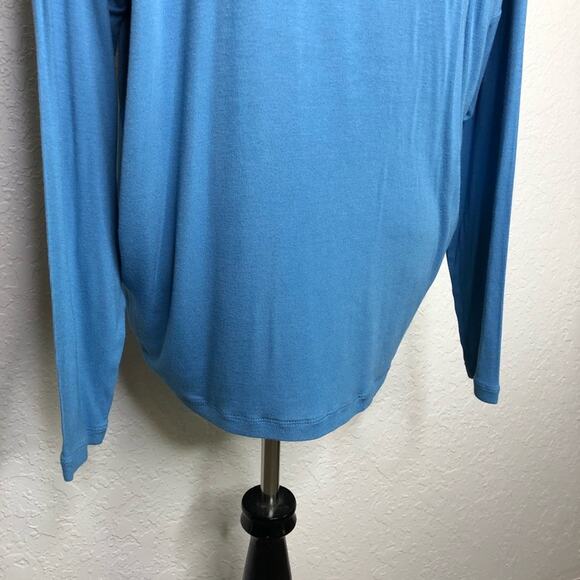 Cabi blue v neck long sleeve jersey knit top size Medium #6542 - Picture 10 of 12